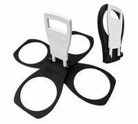 Portavasos plegable CarryAround [Hecho en Reino Unido] [Negro] para llevar café, bebidas suaves, cerveza en pinta, resistente reutilizable de tamaño bolsillo, fácil y seguro para festivales, deportes