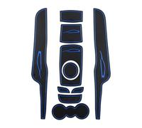 Portavasos Puerta Costura para Fiesta MK7 2009 2010 2011 2012 2013 2014 2015 Posavasos Alfombrilla Goma para Ranura Puerta Coche Almohadilla Adhesiva(BLU)