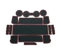 Portavasos Puerta Costura para Jeep para Patriot para Liberty 2007-2016 Alfombrilla Silicona Antideslizante para Ranura Puerta Coche(Rosso)