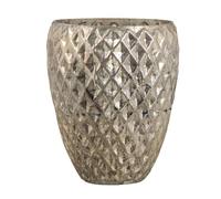 Portavelas 13 x 13 x 18 cm Cristal Dorado