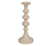 Portavelas 13 x 13 x 33 cm Aluminio Crema