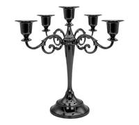 Portavelas Candelabro de 5 Brazos Negro Mate for Velas cónicas, decoración for Interiores, Cocina, Mesa, candelabro, Centro de Mesa