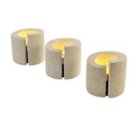 Portavelas cilíndrico Juego de 3, Idea de Regalo de diseño Moderno para Regalos o Decoraciones. Producto Hecho a Mano.