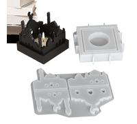 Portavelas con forma de casa - molde de hormigón fundido con fácil extracción | forma de candelabro en forma de casa con fácil desmoldeo | Para amantes de bricolaje, hogar, cumpleaños, festivales, San