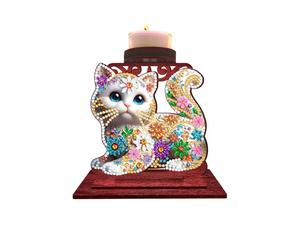 Portavelas con luz de 5.51 x 2.36 x 5.51 pulgadas, kit de decoración de escritorio retro para niñas, mujeres, niños, habitación interior, dormitorio, luces nocturnas