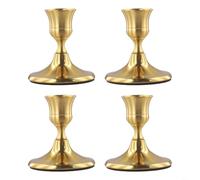 Portavelas cónico vintage, juego de candelabros de hierro para bodas, centros de mesa de cobre y cromo, adornos de decoración de mesa de comedor, soportes de exhibición de mantel, vacaciones (paquete