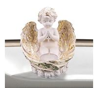 Portavelas de ángel | Delicado portavelas Tealight de Estatua de ángel querubín con Vela | Candelabros Decorativos para la decoración del Aniversario de la Pieza Central de la Boda en el hogar
