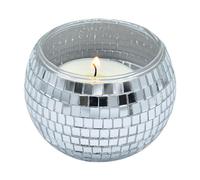 Portavelas de Bola de Discoteca | Portavelas Decorativo | Soporte de Vela de Bola | Portavelas votivas de Transparente para el hogar, Sala de Estar, Comedor, decoración de Mesa, Centro de