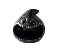 Portavelas de cerámica con diseño de fantasmas divertidos con sombrero de bruja, soporte para platos de dulces, dulce o truco de Halloween, decoración de bandeja cansada (F, talla única)