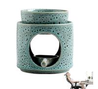 Portavelas de cerámica para candelabro resistente al calor moderno | Portavelas Tea Light Quemador de aceite para comedor, meditación, yoga, recepción, casa de campo, salón, entrada