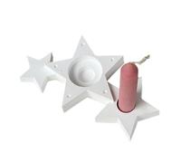 Portavelas de estrella único Molde de silicona Cómodo molde de silicona para crear un soporte de vela de estrella triple conectado