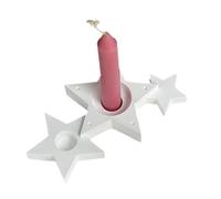 Portavelas de estrella único Molde de silicona Práctica Silicona para crear un soporte de estrella triple vinculado Hecho a mano