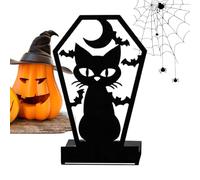Portavelas De Halloween para Velas De Té,Soporte Portavelas Siniestro con Silueta | Decoración Estacional de Brujas de Hierro Artesanal para Comedor Dormitorio Estudio