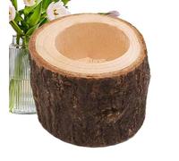 Portavelas de madera para velas de té, soporte de madera natural, portavelas pequeños rústicos, mesa compacta con ramas de árbol, candelabros para boda, cumpleaños, vacaciones, hogar, bar