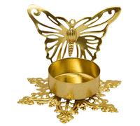 Portavelas de metal con forma geométrica única para decoración del hogar, decoración de mesa de boda