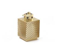 Portavelas de metal dorado, 9,4 x 9,4 x 16,3 cm, 200 g, decoración de interiores, portavelas decorativos, portavelas