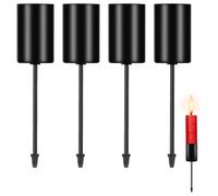 Portavelas de Metal para Corona de Navidad, Candelabro de Adviento DIY, 4 Piezas con Soporte para Velas, Ideal para Decoración de Mesa y Corona de Adviento