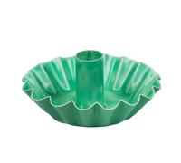 Portavelas de Metal Verde Festoneado, Hecho a Mano en la India con Acabado esmaltado, Elegante decoración de Mesa, Uso versátil para Ambiente de Cena y Estilo de repisa Durante Todo el año Fabricado