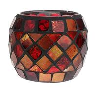 Portavelas De Mosaico Titular De La Vela Candelabro De Ámbar Candelabro Decorativo Candelabros De Mosaico Bola De Cristal Portavelas con Forma De Globo Romántico Vidrio Mesa Boda