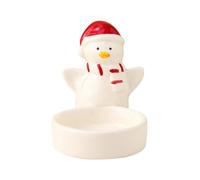 Portavelas de Navidad - Decoración de abeto de cerámica, figura de celebración de invierno, decoración de mesa decorada a mano, decoración de mesa de temporada, decoración de ambiente, elegante luz