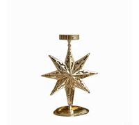 Portavelas de Navidad, portavelas vintage, arte de hierro, candelabro de árbol de Navidad, portavelas de té (estrellas)