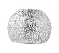 Portavelas de oro con diseño intrincado hueco para un toque de elegancia en la decoración (plata)