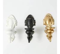 Portavelas de pared de hierro fundido vintage con acabado blanco antiguo, para velas cónicas estándar, candelabro decorativo para sala de estar, comedor, pasillo (gris)