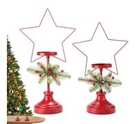 Portavelas de pie - Portavelas de Navidad 2 piezas - Portavelas, pedestal para velas para bodas, fiestas y decoración del hogar, portavelas Soydan