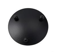 Portavelas de placa de hierro inoxidable para ocasiones especiales, base perfecta para velas de pilar, bola y candelita (negro, 7 cm)