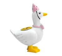 Portavelas de resina para tartas, estatua de gansos tontos, soportes para tartas, decoración de pasteles, suministros para fiestas de cumpleaños