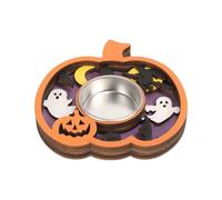 Portavelas de Té Halloween | Centros de Mesa en Madera | Soporte para Velitas Sobremesa para Interior | para, Oficina, Hogar, Salón, Dormitorio, Estante para Mesas