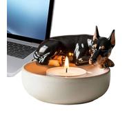 Portavelas de té, recipientes para velas de té, candelabro moderno con diseño de perro para el hogar, cocina, chimenea, centro de mesa, evento, fiesta, vacaciones, recepción, boda