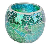 Portavelas de Vidrio Mosaico, Soporte para Vela Votiva, Decorativo con Brillo Romántico, para Bar, Hogar, Oficina