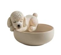 Portavelas decorativo con forma de perro, diseño moderno de resina, base estable para decoración del hogar, cocina, chimenea, boda, fiesta o evento de vacaciones