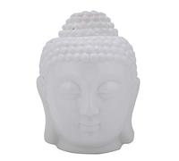Portavelas Difusor De Aceite Esencial, Cerámica Blanca, Forma De Cabeza De Buda, Quemador De Aceite Esencial, Difusor De Incienso, Portavelas