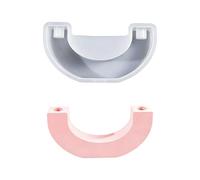 Portavelas en forma de U, moldes de silicona, 2 cavidades, puente, moldes de silicona para hacer velas, decoración del hogar, resina epoxi, elastómero fundido