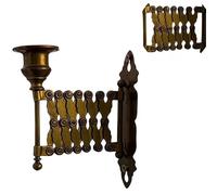 Portavelas Extensible Estilo Vintage Candelabro de Pared Decoración de Portavelas