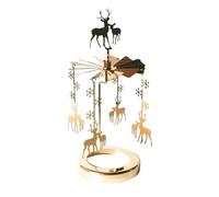 Portavelas giratorio, 3 piezas, portavelas giratorio, bandeja giratoria para velas, carrusel, soporte de metal para velas, decoración de mesa de Navidad, boda, hogar