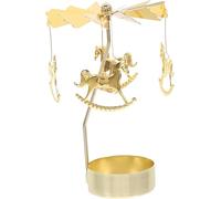 Portavelas Giratorio 4.6 * 13cm sin Velas Portavelas Giratorio de Navidad Soporte de Metal para Velas de té Palo de Vela para Decoración Festiva Decoración del Hogar Regalos (Caballo)