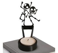 Portavelas góticos | Rueda decorativa para velas de té, luces de té góticas de Halloween para dormitorio, hogar, lugar de trabajo, escritorio, porche, estantería, jardín