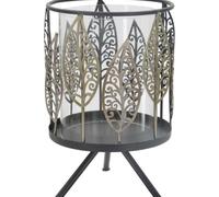 PORTAVELAS HOJAS DE HIERRO