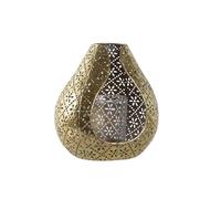 Portavelas Home ESPRIT Dorado Metal Cristal 12,5 x 11,5 x 13,5 cm - Marca: Home ESPRIT - EAN: 8424002160555