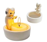 Portavelas para gatos, bonito soporte para despensa, portavelas con patas de gatos calientes, portavelas para salón, habitación, cena a la luz de las velas