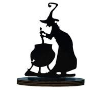 Portavelas para Halloween, bruja, candelabro decorativo para el hogar, adornos decorativos curiosidades, adornos de bruja, truco o trato, crisol, sin vela