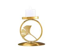 portavelas para la Cena, Gold Candlestick Holder 3 Pieces Saucer Cup Dining Table Bedroom Living Room Ornament