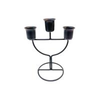 portavelas para la Cena, Metal Candlestick Holder 2 Pieces, Home Decoration For Bedroom Living Room, Black and Gold(Black 1)