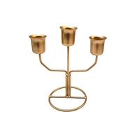 portavelas para la Cena, Metal Candlestick Holder 2 Pieces, Home Decoration For Bedroom Living Room, Black and Gold(Golden)