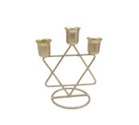 portavelas para la Cena, Metal Candlestick Holder 2 Pieces, Home Decoration For Bedroom Living Room, Black and Gold(Gold 3)