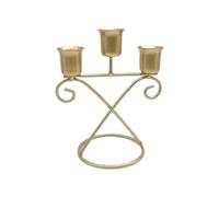 portavelas para la Cena, Metal Candlestick Holder 2 Pieces, Home Decoration For Bedroom Living Room, Black and Gold(Gold 4)