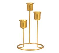 portavelas para la Cena, Metal Gold Candlestick Holder 2 Pieces High Leg Small Candle Stand For Dinner Decor
